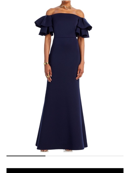 Source Unknown Dresses & Skirts - Source Unknown Navy Strapless Ruffle Mermaid Gown